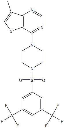 4-(4-{[3,5-di(trifluoromethyl)phenyl]sulfonyl}piperazino)-7-methylthieno[3,2-d]pyrimidine