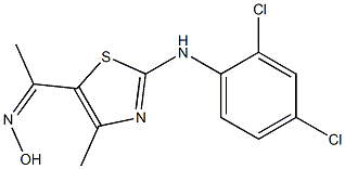 1-[2-(2,4-dichloroanilino)-4-methyl-1,3-thiazol-5-yl]-1-ethanone oxime 化学構造式