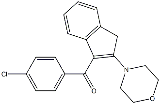 (4-chlorophenyl)(2-morpholino-1H-inden-3-yl)methanone Structure