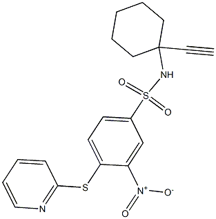  N1-(1-eth-1-ynylcyclohexyl)-3-nitro-4-(2-pyridylthio)benzene-1-sulfonamide