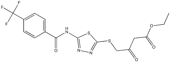 ethyl 3-oxo-4-[(5-{[4-(trifluoromethyl)benzoyl]amino}-1,3,4-thiadiazol-2-yl)thio]butanoate