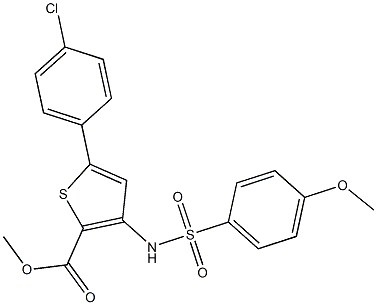  methyl 5-(4-chlorophenyl)-3-{[(4-methoxyphenyl)sulfonyl]amino}thiophene-2-carboxylate