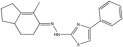 4-methyl-2,3,5,6,7,7a-hexahydro-1H-inden-5-one 5-(4-phenyl-1,3-thiazol-2-yl)hydrazone