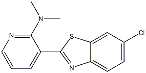 N-[3-(6-chloro-1,3-benzothiazol-2-yl)-2-pyridinyl]-N,N-dimethylamine 结构式