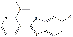 N-[3-(6-chloro-1,3-benzothiazol-2-yl)-2-pyridinyl]-N,N-dimethylamine Structure