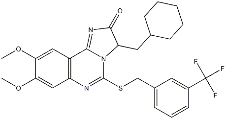  3-(cyclohexylmethyl)-8,9-dimethoxy-5-{[3-(trifluoromethyl)benzyl]sulfanyl}imidazo[1,2-c]quinazolin-2(3H)-one