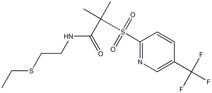 N1-[2-(ethylthio)ethyl]-2-methyl-2-{[5-(trifluoromethyl)-2-pyridyl]sulfonyl}propanamide Structure