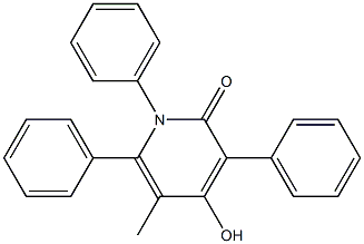 4-hydroxy-5-methyl-1,3,6-triphenyl-1,2-dihydro-2-pyridinone 化学構造式