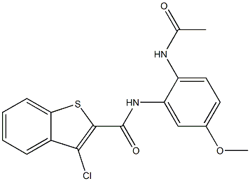 N2-[2-(acetylamino)-5-methoxyphenyl]-3-chlorobenzo[b]thiophene-2-carboxamide