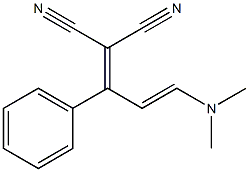 2-[3-(dimethylamino)-1-phenylprop-2-enylidene]malononitrile,,结构式