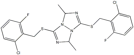 3,6-di[(2-chloro-6-fluorobenzyl)thio]-1,4-dimethyl-1H,4H-2,3a,5,6a-tetraazapentalene