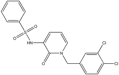 N-[1-(3,4-dichlorobenzyl)-2-oxo-1,2-dihydro-3-pyridinyl]benzenesulfonamide 结构式