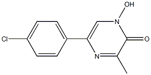 5-(4-chlorophenyl)-1-hydroxy-3-methyl-2(1H)-pyrazinone,,结构式