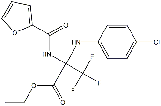 ethyl 2-(4-chloroanilino)-3,3,3-trifluoro-2-[(2-furylcarbonyl)amino]propanoate 结构式