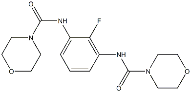 N4-{2-fluoro-3-[(morpholinocarbonyl)amino]phenyl}morpholine-4-carboxamide,,结构式