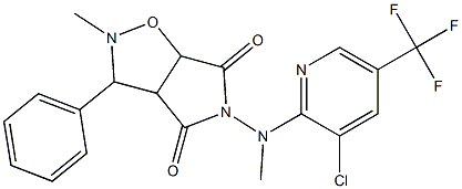 5-[[3-chloro-5-(trifluoromethyl)-2-pyridinyl](methyl)amino]-2-methyl-3-phenyldihydro-2H-pyrrolo[3,4-d]isoxazole-4,6(3H,5H)-dione 结构式
