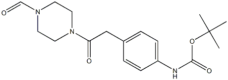 tert-butyl 4-[2-(4-formylpiperazin-1-yl)-2-oxoethyl]phenylcarbamate Structure