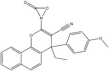 ethyl N-[3-cyano-4-(4-methoxyphenyl)-4H-benzo[h]chromen-2-yl]iminoformate,,结构式