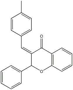 3-(4-methylbenzylidene)-2-phenylchroman-4-one,,结构式