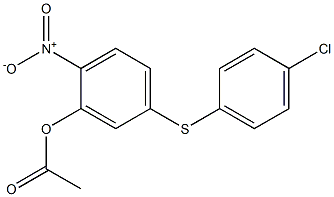 5-[(4-chlorophenyl)thio]-2-nitrophenyl acetate,,结构式