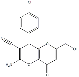  2-amino-4-(4-chlorophenyl)-6-(hydroxymethyl)-8-oxo-4,8-dihydropyrano[3,2-b]pyran-3-carbonitrile