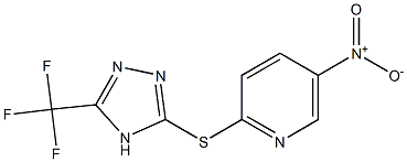 5-nitro-2-{[5-(trifluoromethyl)-4H-1,2,4-triazol-3-yl]thio}pyridine Structure