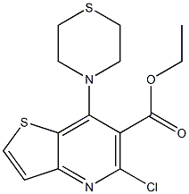 ethyl 5-chloro-7-(1,4-thiazinan-4-yl)thieno[3,2-b]pyridine-6-carboxylate Structure