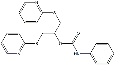 2-(2-pyridylthio)-1-[(2-pyridylthio)methyl]ethyl N-phenylcarbamate Structure