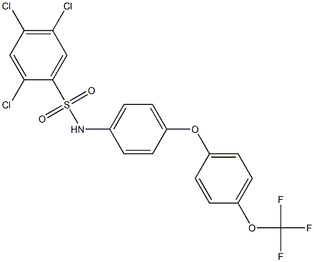 N1-{4-[4-(trifluoromethoxy)phenoxy]phenyl}-2,4,5-trichlorobenzene-1-sulfonamide,,结构式