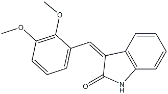 3-(2,3-dimethoxybenzylidene)indolin-2-one 化学構造式