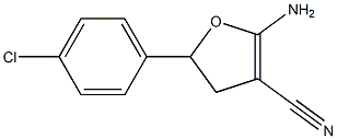 2-amino-5-(4-chlorophenyl)-4,5-dihydrofuran-3-carbonitrile 化学構造式