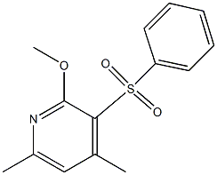 2-methoxy-4,6-dimethyl-3-(phenylsulfonyl)pyridine,,结构式