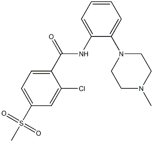 2-chloro-N-[2-(4-methylpiperazino)phenyl]-4-(methylsulfonyl)benzenecarboxamide Structure