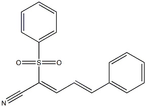 (2Z,4E)-5-phenyl-2-(phenylsulfonyl)-2,4-pentadienenitrile Structure
