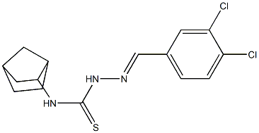 N1-bicyclo[2.2.1]hept-2-yl-2-(3,4-dichlorobenzylidene)hydrazine-1-carbothioamide 结构式