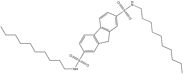 N2,N7-didecyl-9H-2,7-fluorenedisulfonamide Struktur