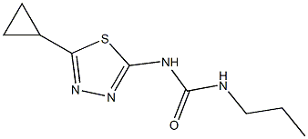 N-(5-cyclopropyl-1,3,4-thiadiazol-2-yl)-N'-propylurea,,结构式