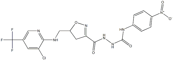 2-{[5-({[3-chloro-5-(trifluoromethyl)-2-pyridinyl]amino}methyl)-4,5-dihydro-3-isoxazolyl]carbonyl}-N-(4-nitrophenyl)-1-hydrazinecarboxamide