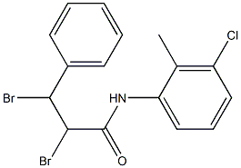2,3-dibromo-N-(3-chloro-2-methylphenyl)-3-phenylpropanamide,,结构式