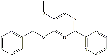 4-(benzylsulfanyl)-2-(2-pyridinyl)-5-pyrimidinyl methyl ether Structure