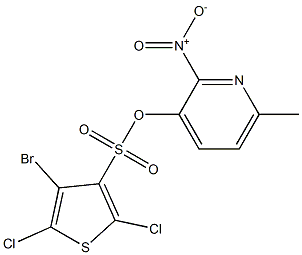 6-methyl-2-nitro-3-pyridyl 4-bromo-2,5-dichlorothiophene-3-sulfonate 结构式