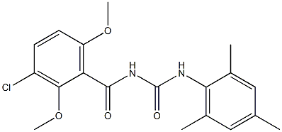 N-(3-chloro-2,6-dimethoxybenzoyl)-N'-mesitylurea Structure