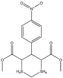 dimethyl 5-(4-nitrophenyl)-1,1,3,3-tetraoxo-1lambda~6~,3lambda~6~-dithiane-4,6-dicarboxylate,,结构式