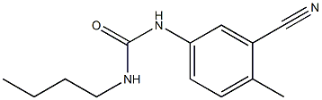 N-butyl-N'-(3-cyano-4-methylphenyl)urea,,结构式