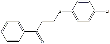 3-[(4-chlorophenyl)thio]-1-phenylprop-2-en-1-one,,结构式