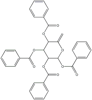 2,4,5-tri(benzoyloxy)-6-methylidenetetrahydro-2H-pyran-3-yl benzoate Structure