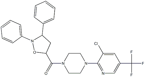 {4-[3-chloro-5-(trifluoromethyl)-2-pyridinyl]piperazino}(2,3-diphenyltetrahydro-5-isoxazolyl)methanone