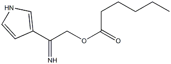 3-[(hexanoyloxy)ethanimidoyl]-1H-pyrrole Structure