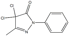 4,4-dichloro-3-methyl-1-phenyl-4,5-dihydro-1H-pyrazol-5-one Struktur