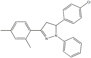 5-(4-chlorophenyl)-3-(2,4-dimethylphenyl)-1-phenyl-4,5-dihydro-1H-pyrazole
